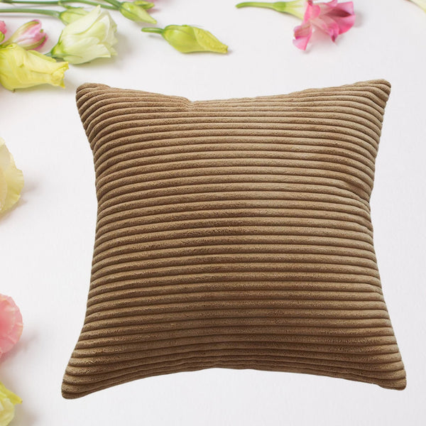 Soft Corduroy 16x16 Throw Pillow Cover Square Decorative Cushion Case (1 Pc)